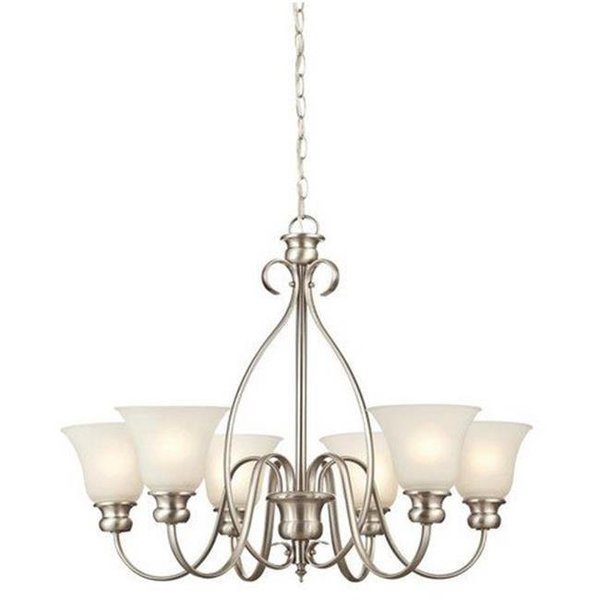 Westinghouse Westinghouse 6226400 Fontane Six Light Indoor Chandelier; Brushed Nickel 6226400